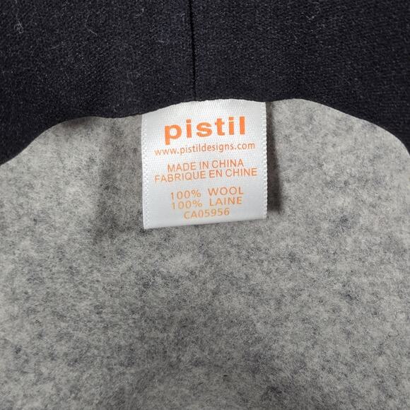 Pistil Soho Hat Womens OSFM Wool Felt Dove Gray Wide Brim Leather Band Cross